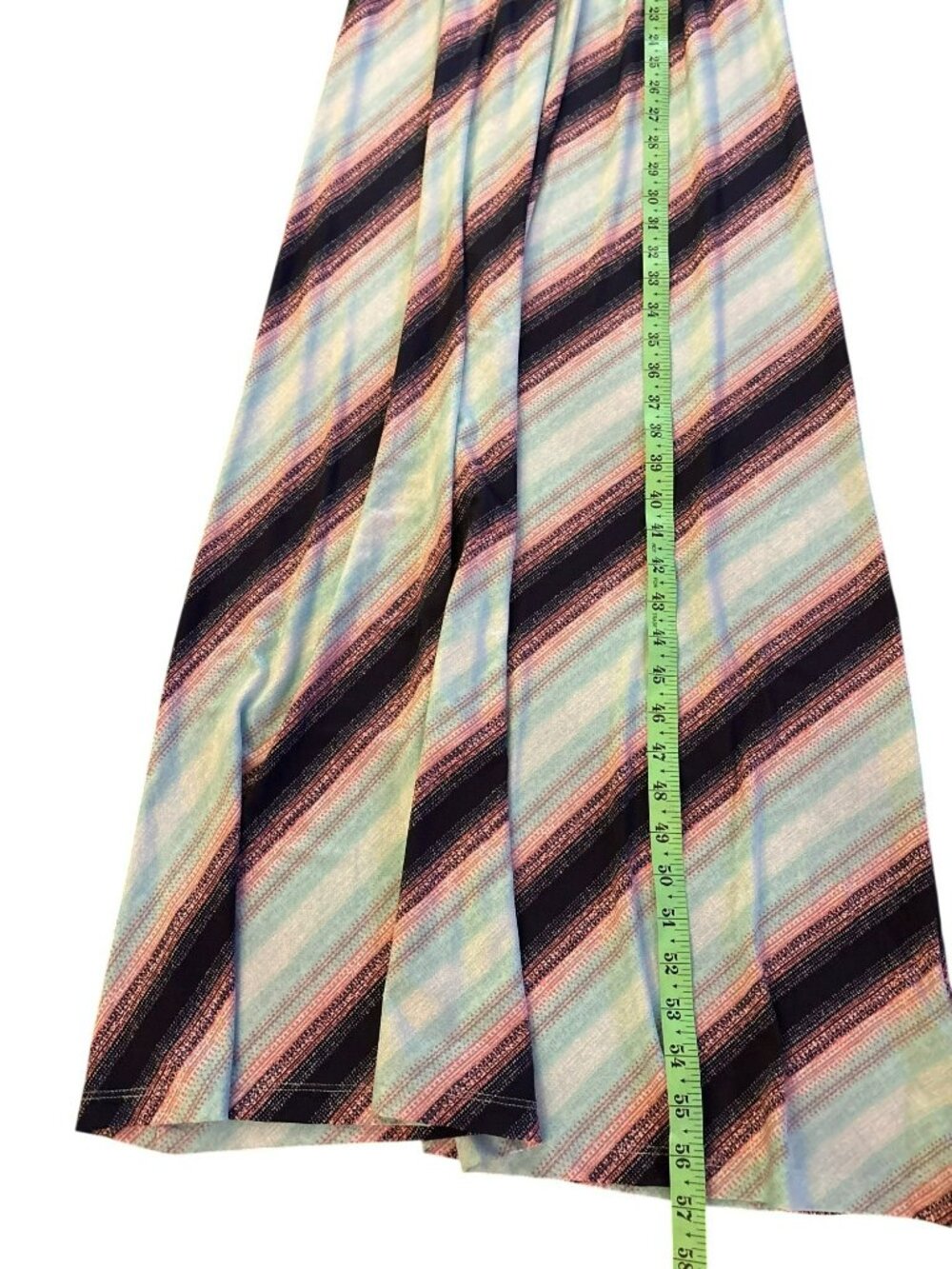 Maurices 24/7 Striped Maxi Dress Spaghetti Straps V-Neck Elastic Waist Size S - Picture 8 of 8